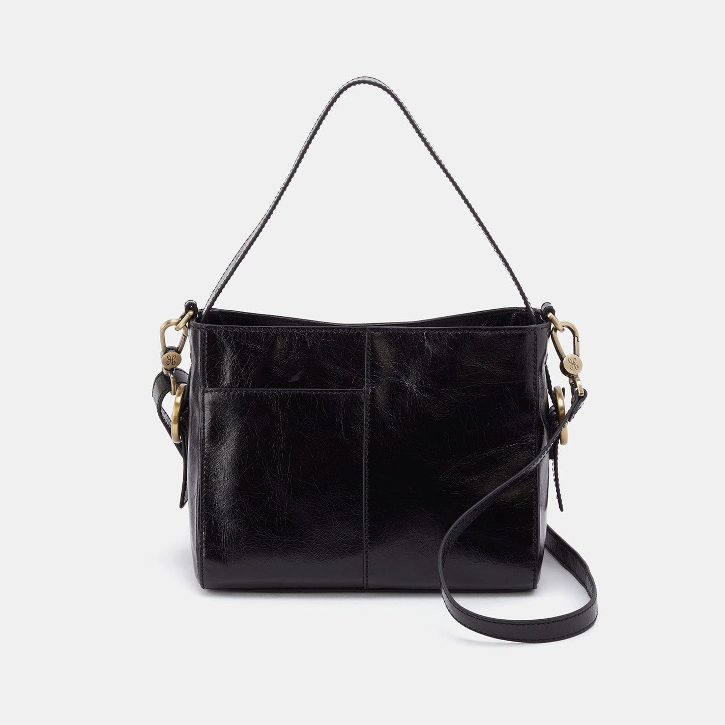 soft elegance Elegant Touch Hobo Render Small Crossbody In Polished Leather