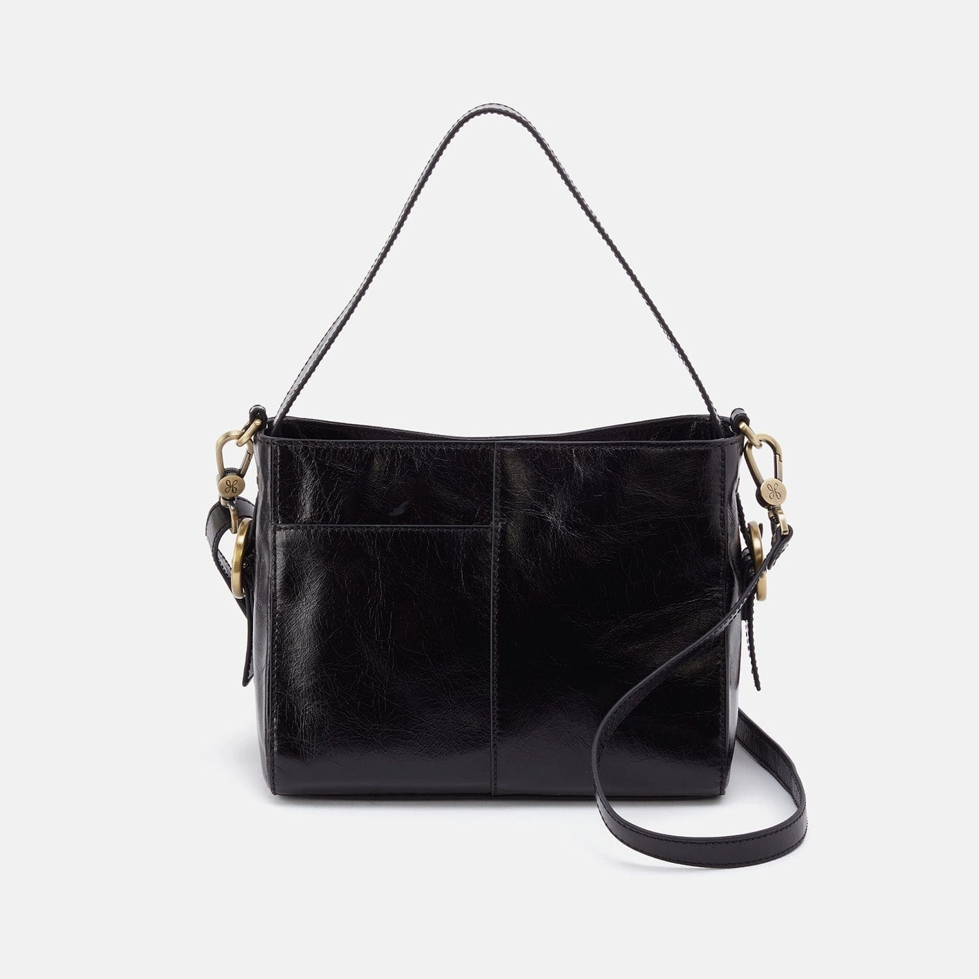 Hobo Render Small Crossbody In Polished Leather Minimalist Style