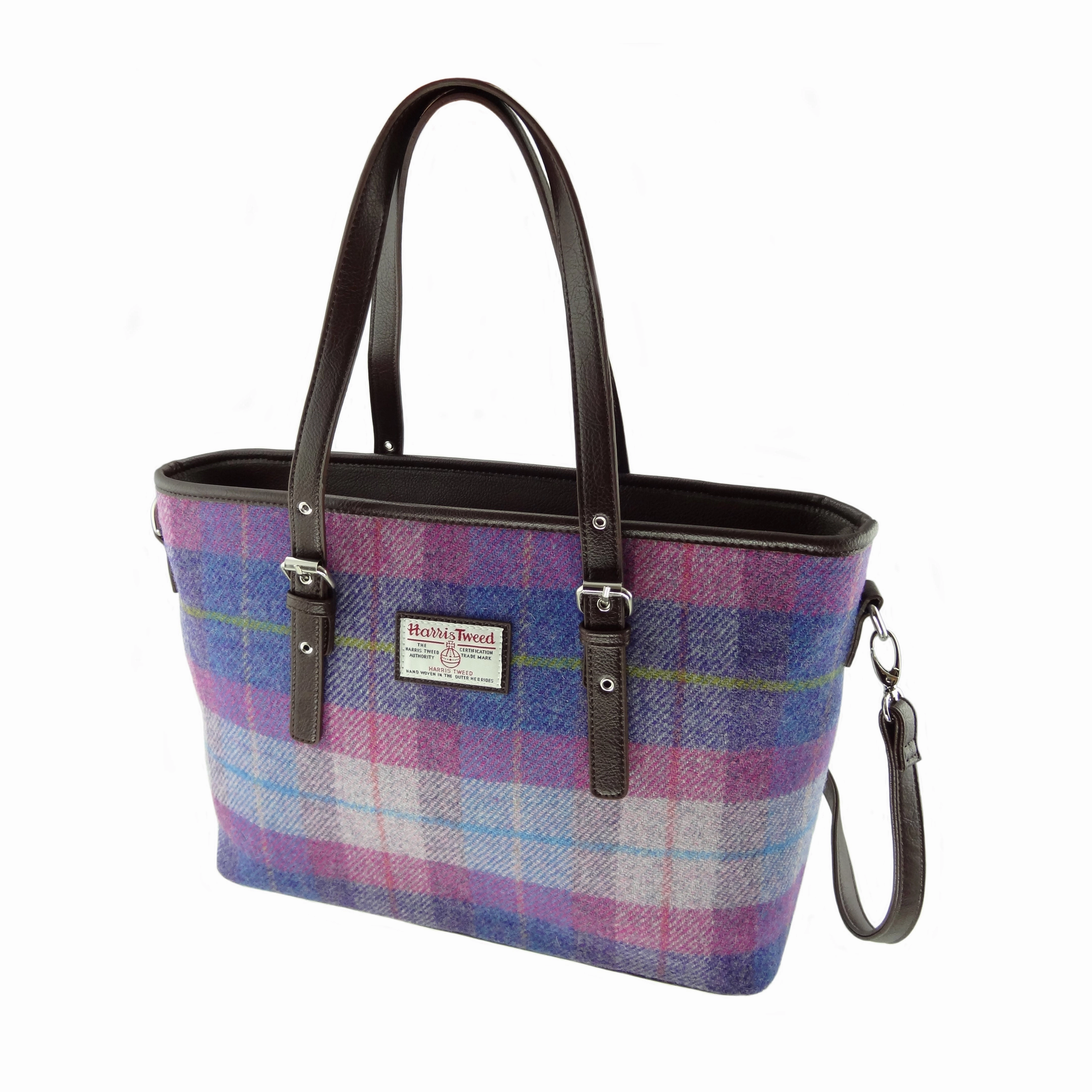 Large Tote Bag 'Spey' with Harris Tweed? Classic travel wallet