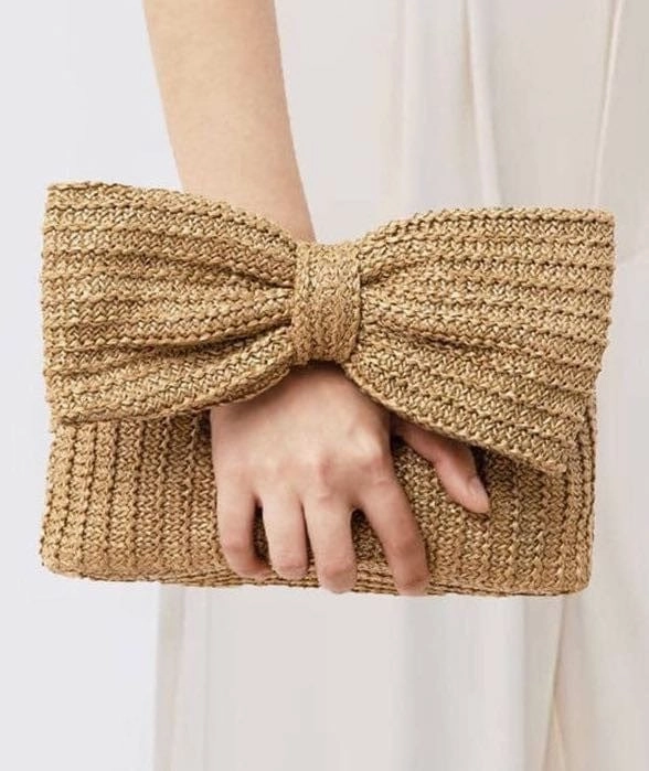 Bow Clutch Purse Compact Style