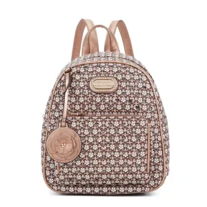Evening Glamour Brangio Chic Floral Brown Backpack