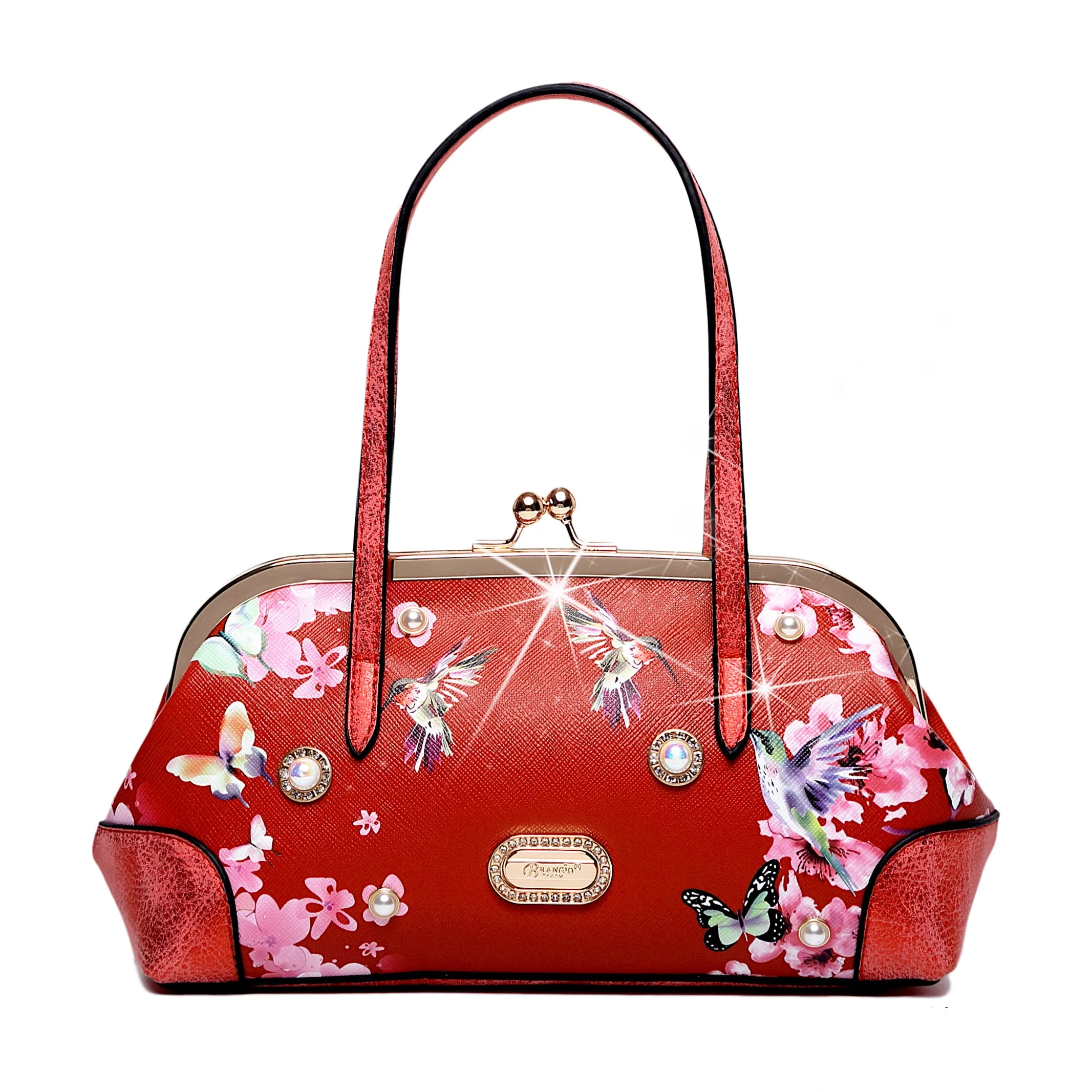 Brangio Elegance in Bloom Handbag Commuter Outfit