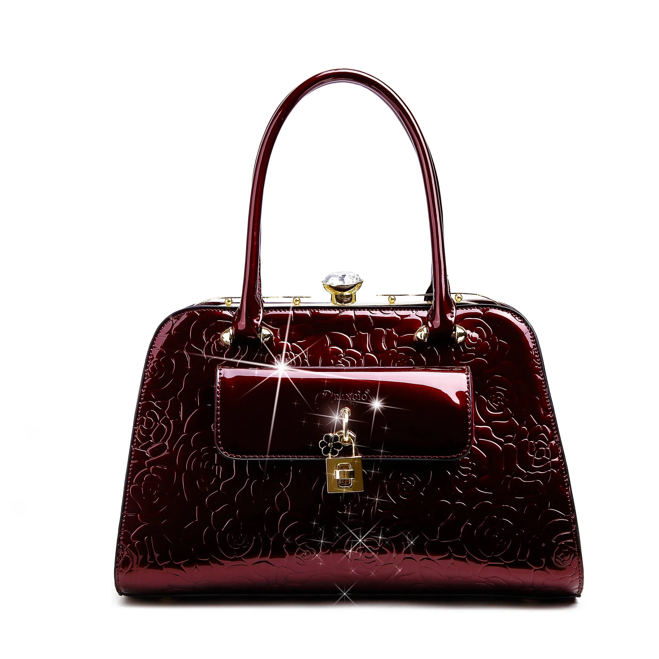 Refined Lifestyle Brangio Embossed Rose Handbag