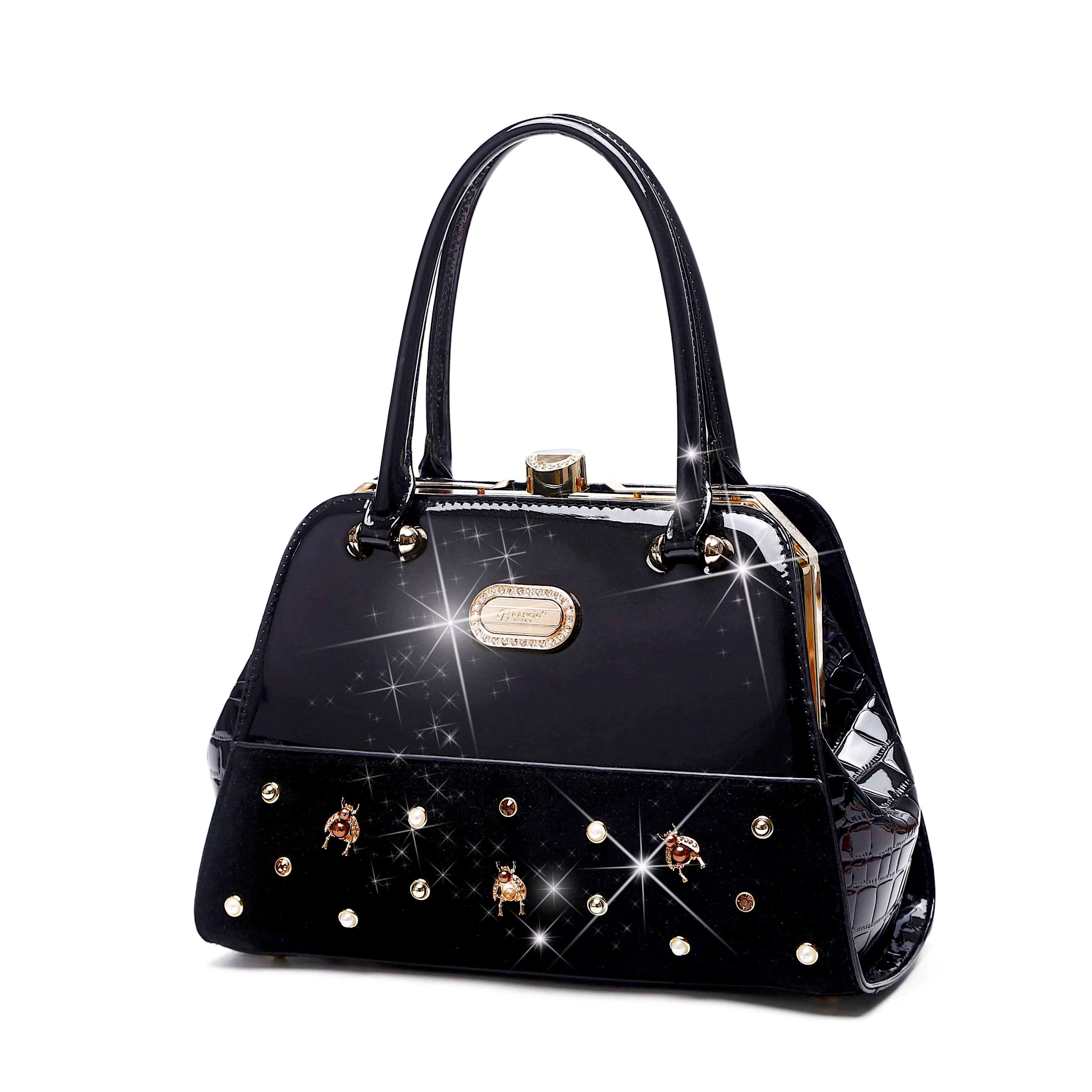 Brangio Midnight Elegance Handbag Curved Silhouette