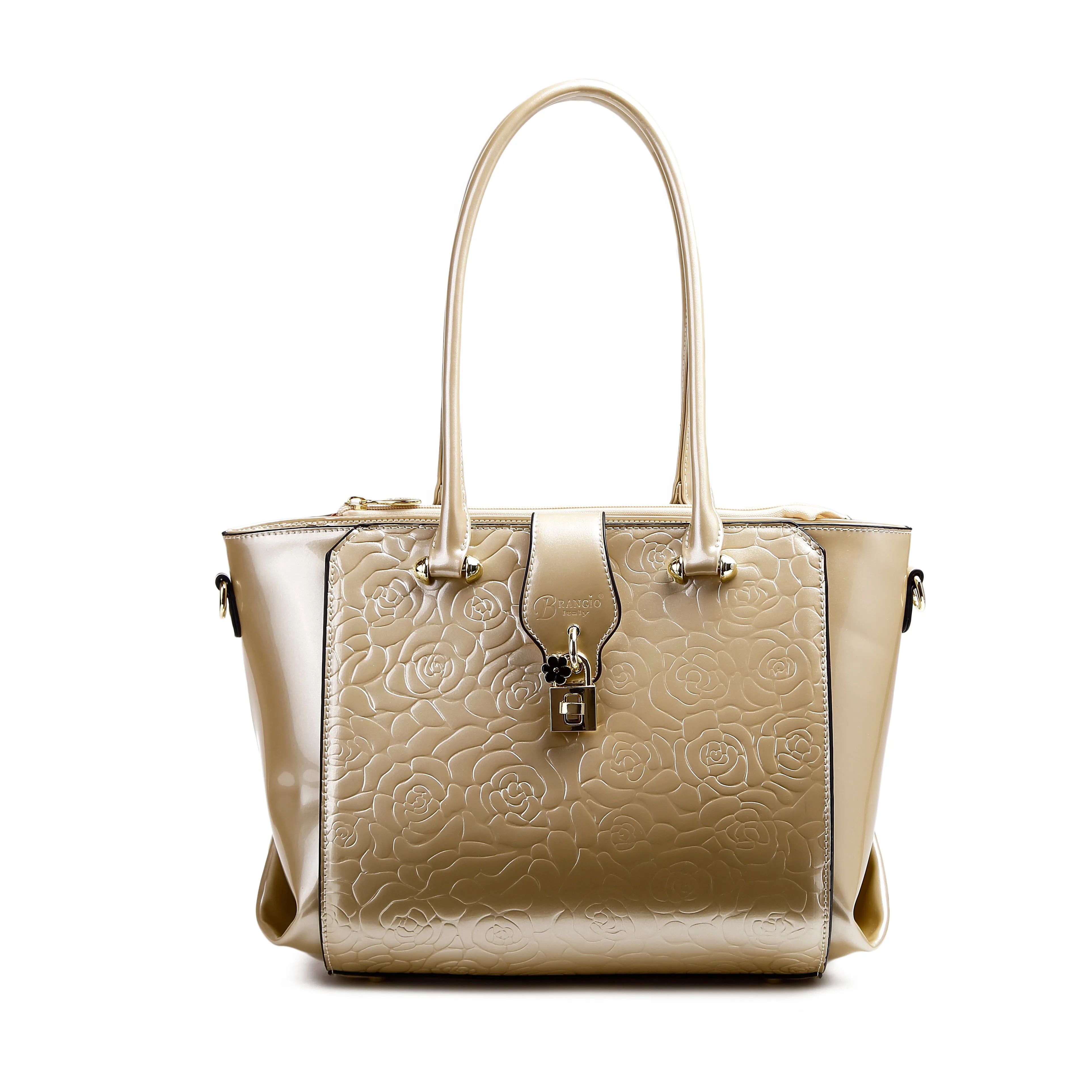 Brangio Patent Handbag Elegant Function