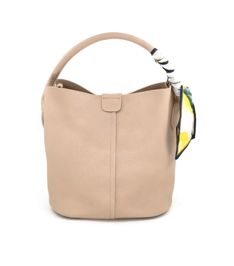 Classy office bag Quality Texture Brena Beige Tote BC Bag with Scarf
