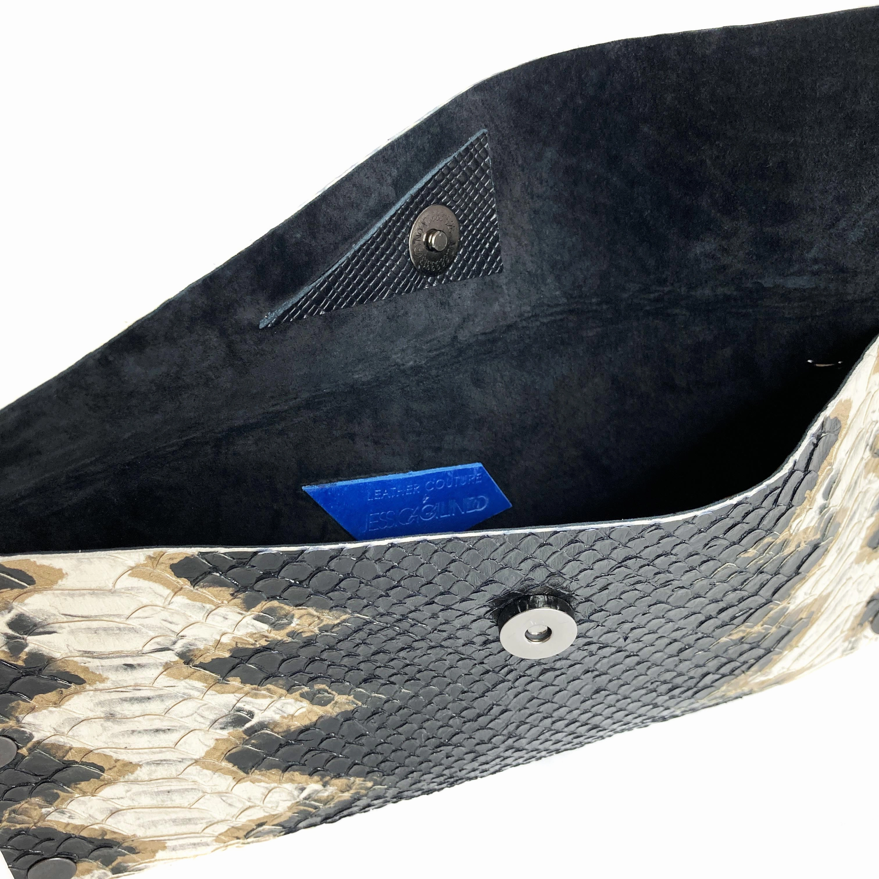 Holiday Travel Bronze Python Evening Clutch