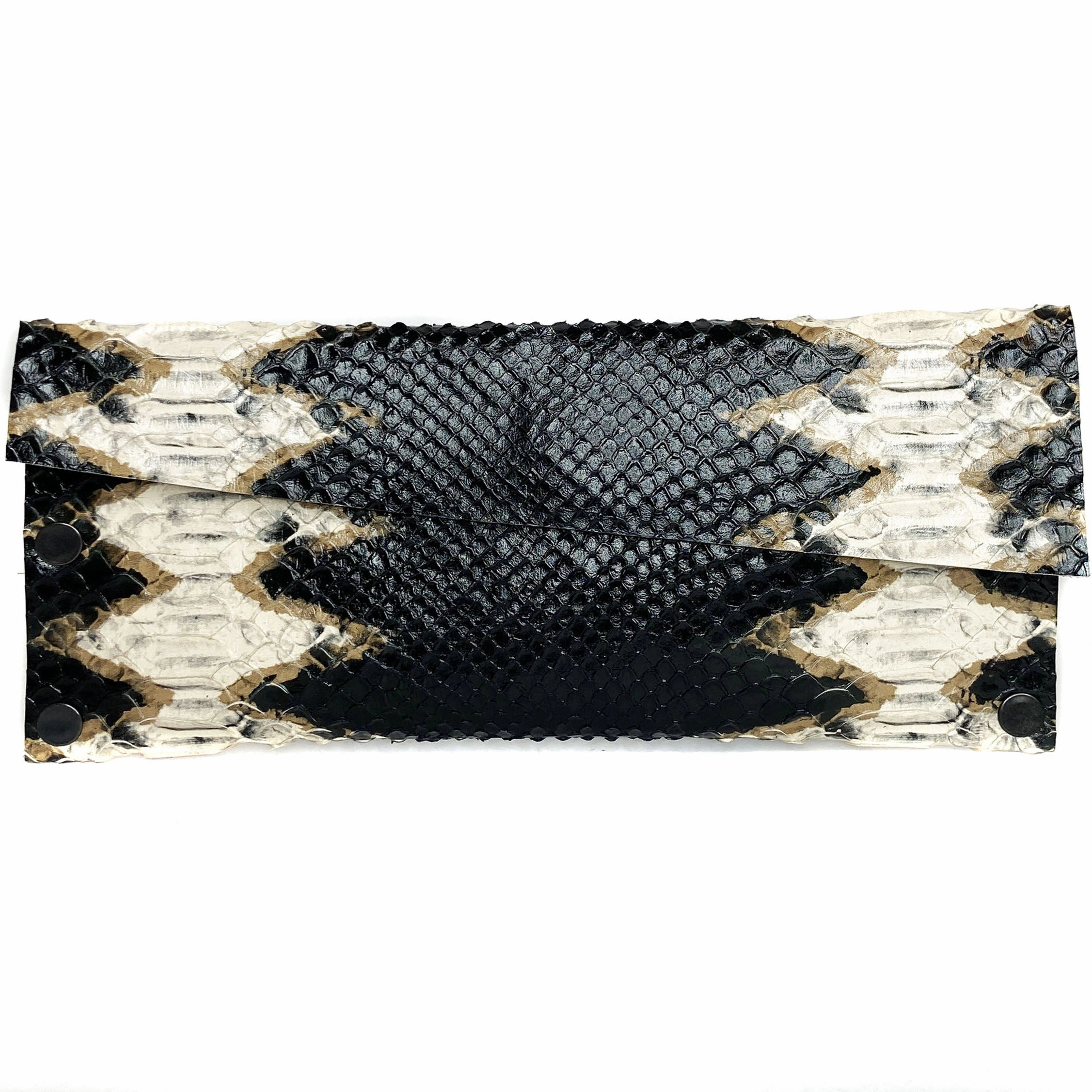 Bronze Python Evening Clutch Simple Functionality