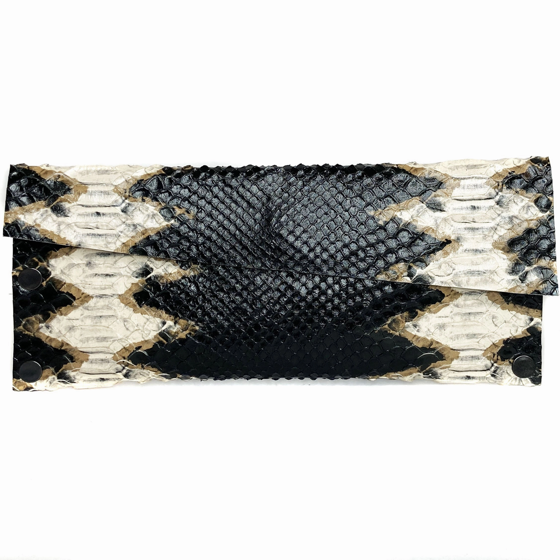 Modern Style Refined Appearance Bronze Python Evening Clutch