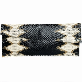 Modern Style Refined Appearance Bronze Python Evening Clutch