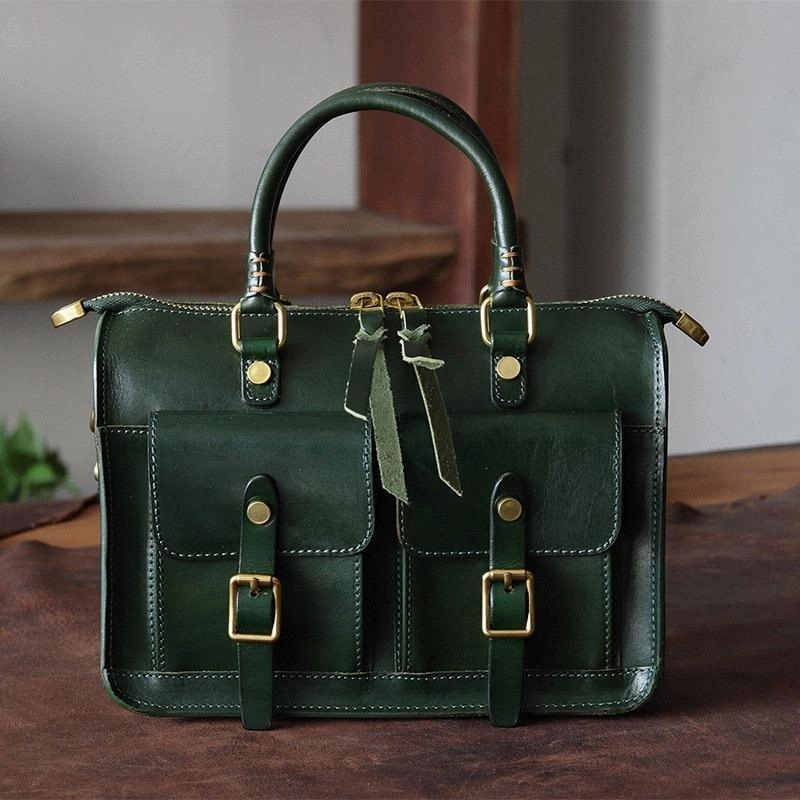 Brown Tan Leather Satchel, Leather Messenger, Handmade Leather Briefcase, Shoulder Bag Portfolio, Messenger Bag, Christmas Gift Easy Storage