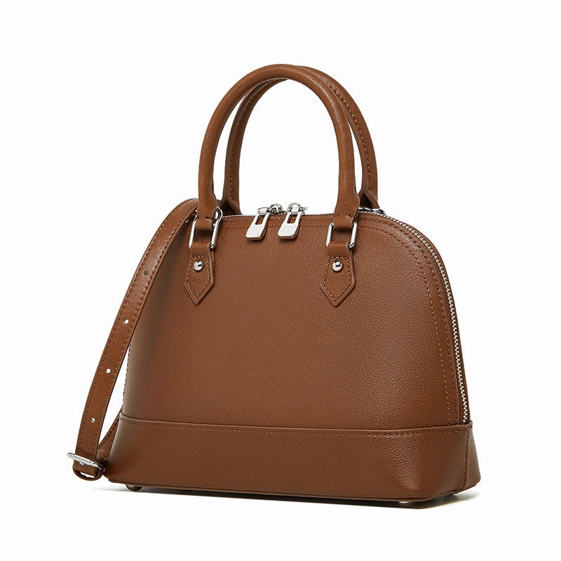 Urban Everyday Comfort Wear Calypso | Elegant Brown Dome Handbag ?C Classic Style & Everyday Luxury
