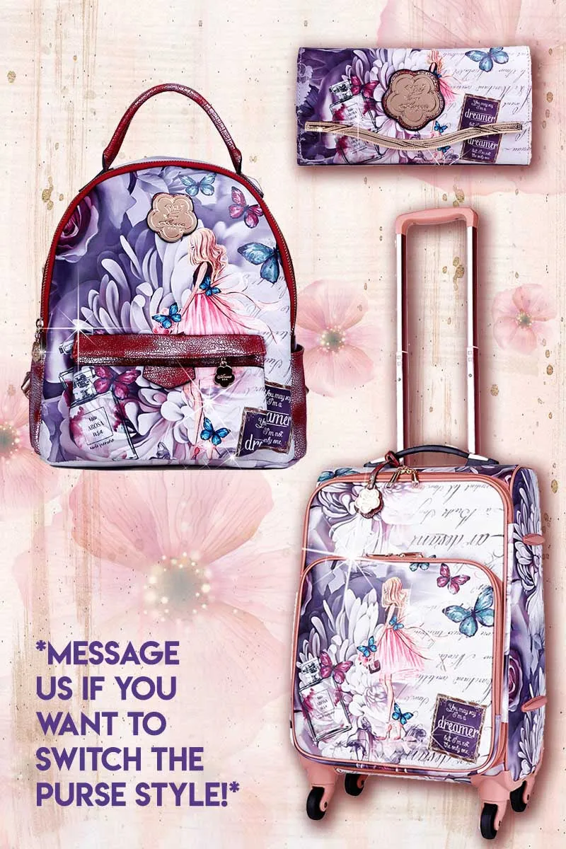 Durable Material Unique shape carrier Dreamerz 3PC Set | Backpack & Travel Carry On Bags