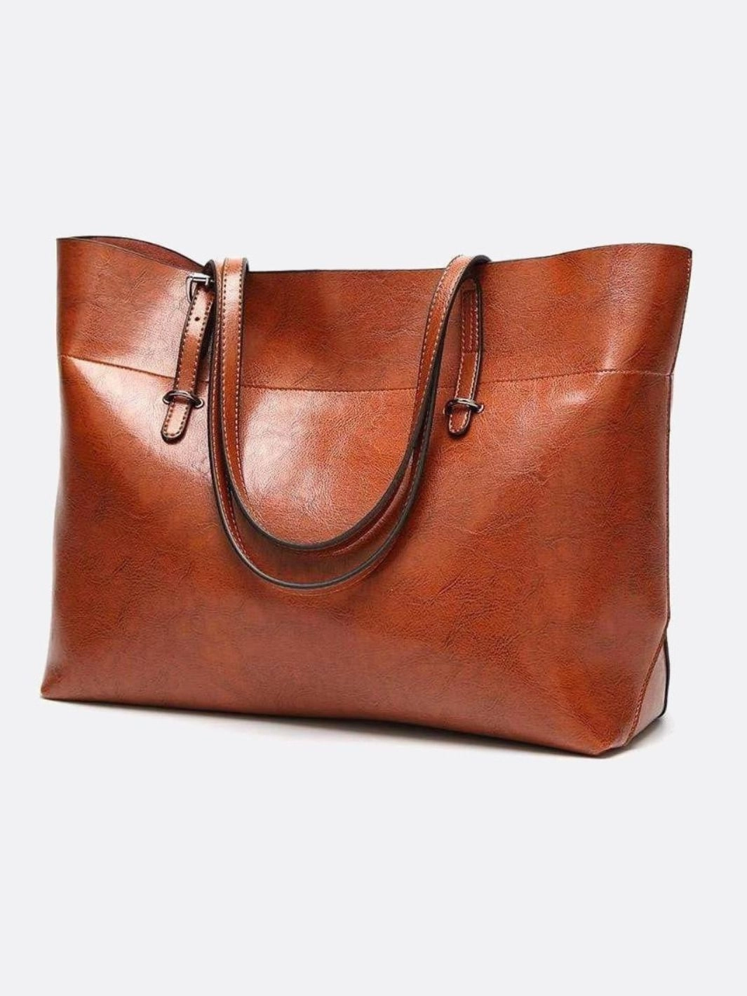 Functional Storage Minimalist Comfort Camel PU Leather Tote Bag ?C Timeless, Roomy & Refined