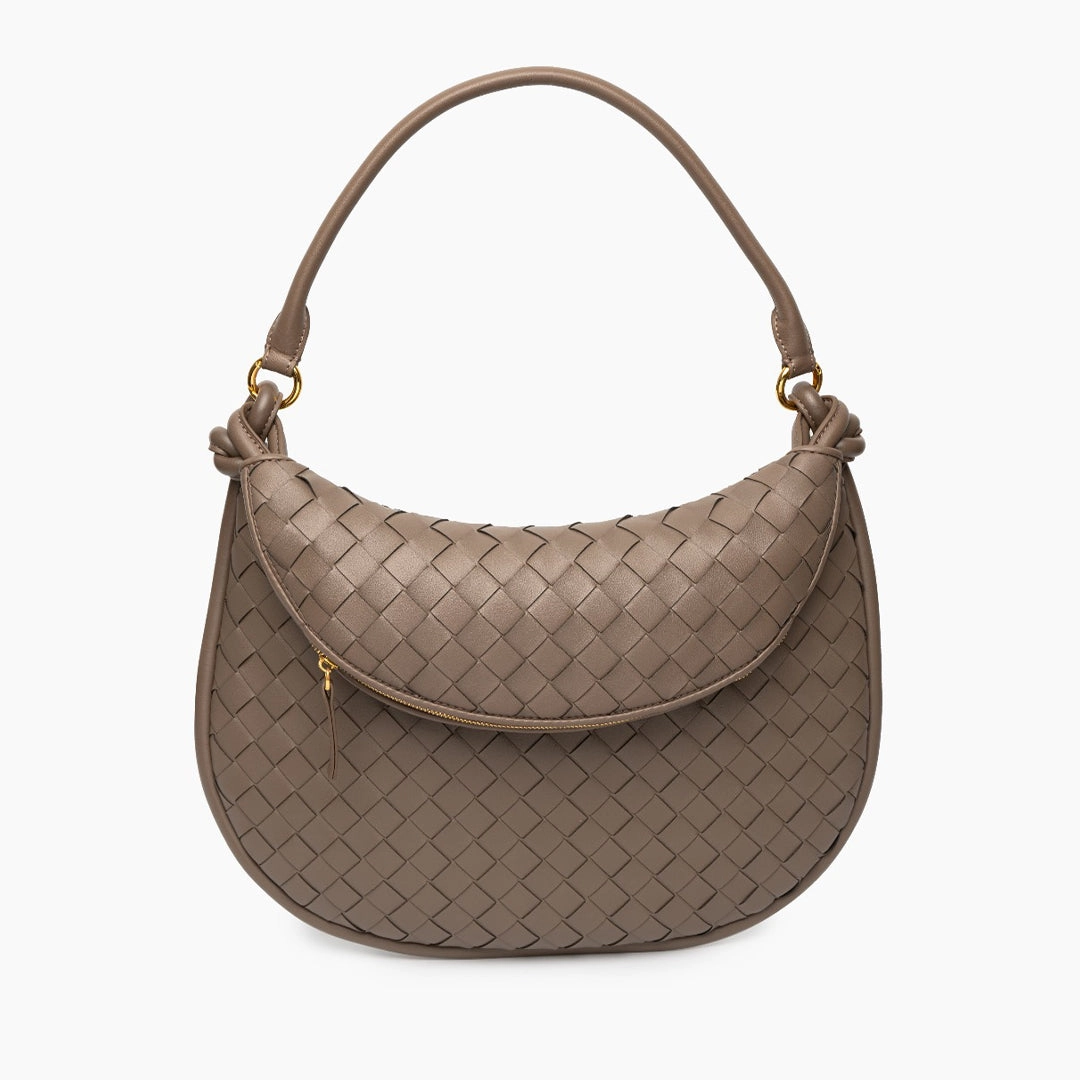 Smooth Design Camilla Woven Leather Shoulder Bag ?C Designer-Inspired Ladies?? Handbag