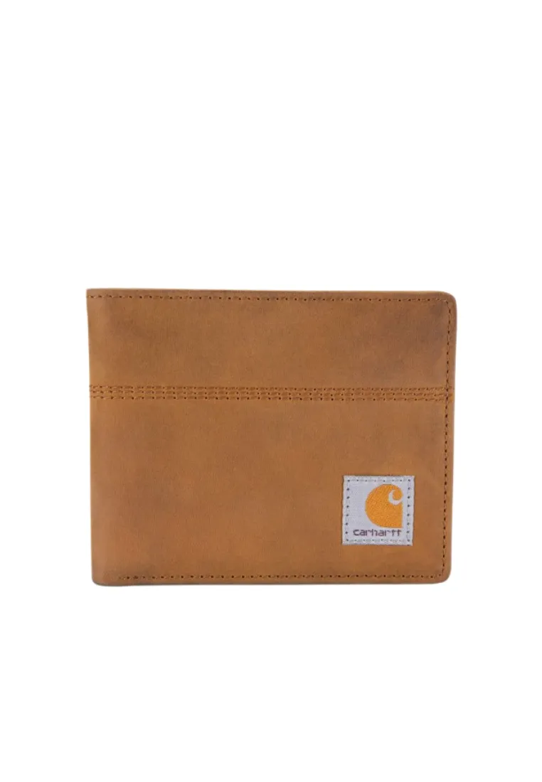 Carhartt Saddle WW0207 Leather Billfold Wallet In Khaki Compact Travel All-in-one card case