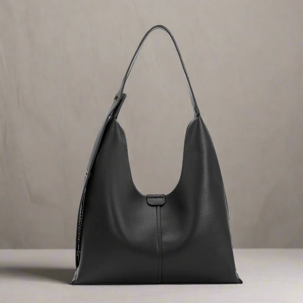 Carmen Black Recycled Vegan Shoulder Bag Modern Street