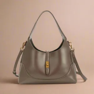 Caroline Taupe Recycled Vegan Shoulder Bag Modern Utility Modern soft handbag