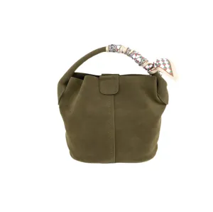 Classic Function Akal Olive Suede Small BC Bag with Scarf