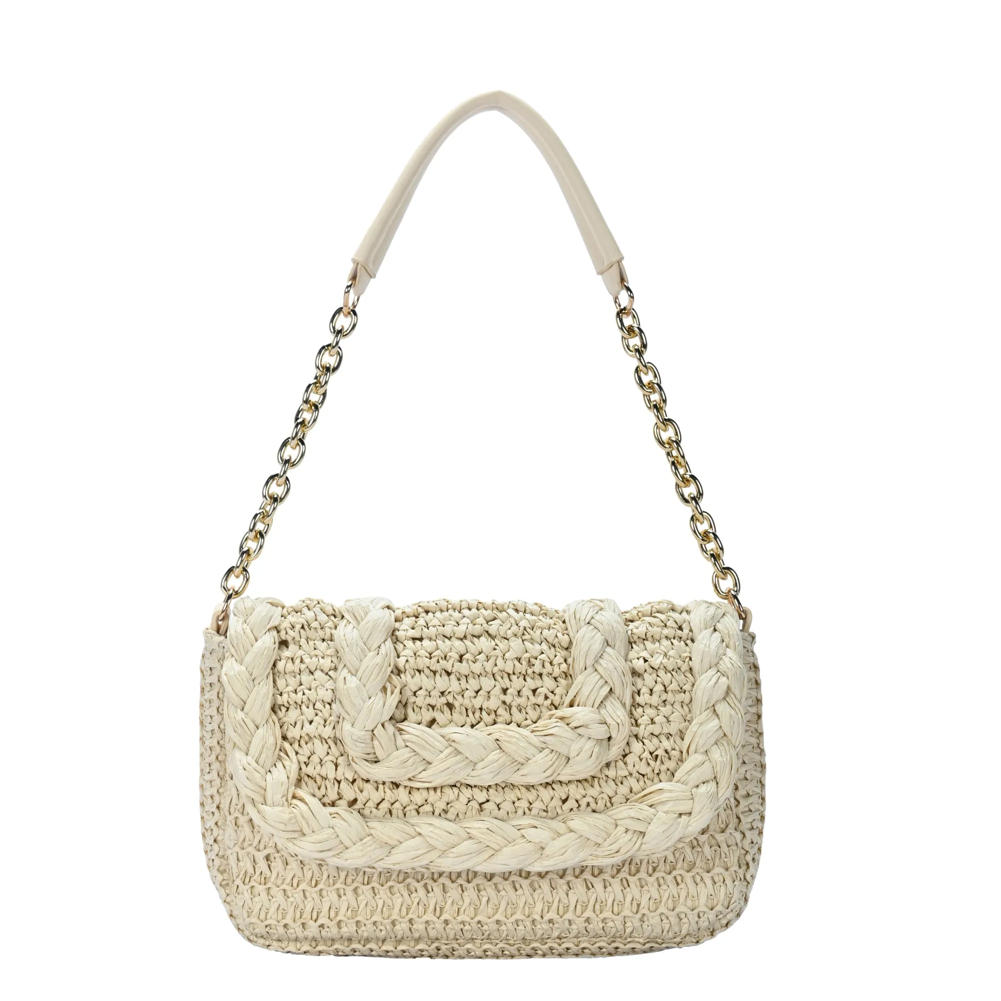 Chic Appeal Modern Everyday Darya Straw Shoulder Bag