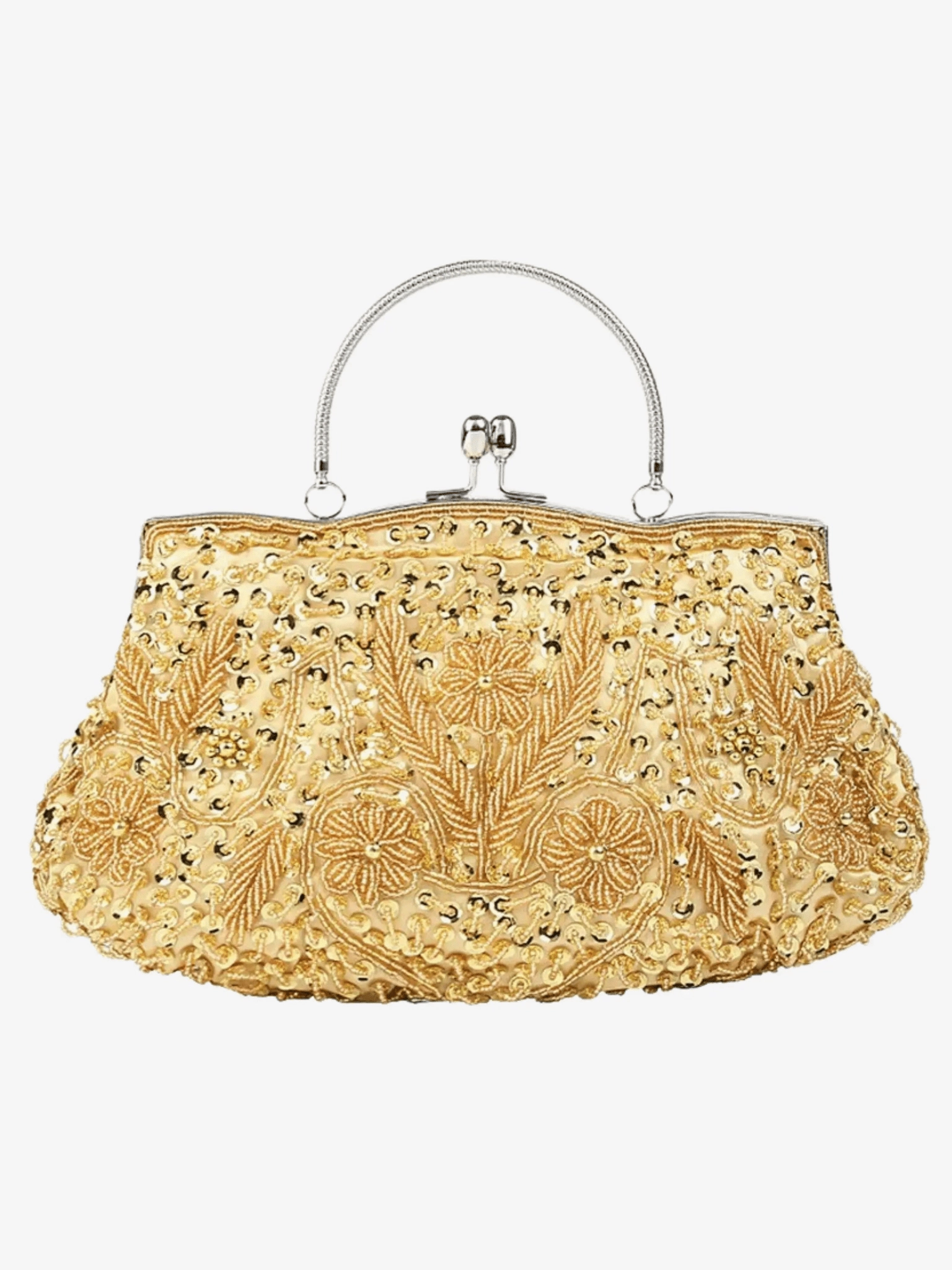 Celeste | Vintage Gold Beaded Evening Clutch ?C Timeless Elegance Polished Texture understated look