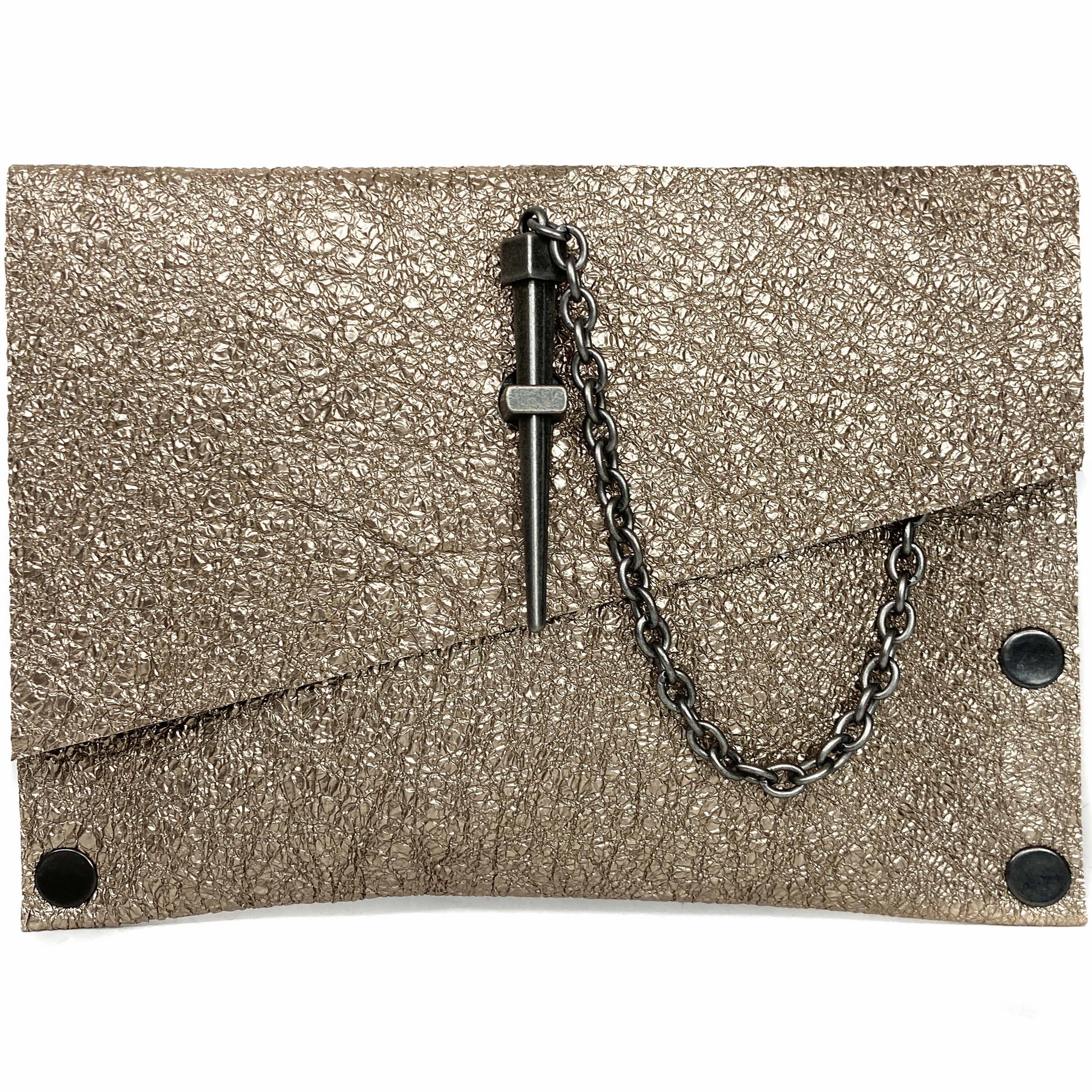 Smooth Finish Champagne Dagger Clutch