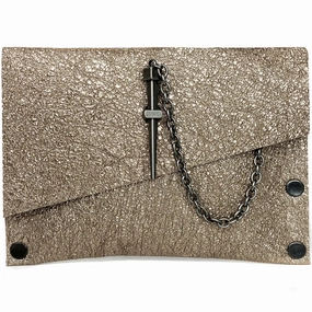 Smooth Finish Champagne Dagger Clutch