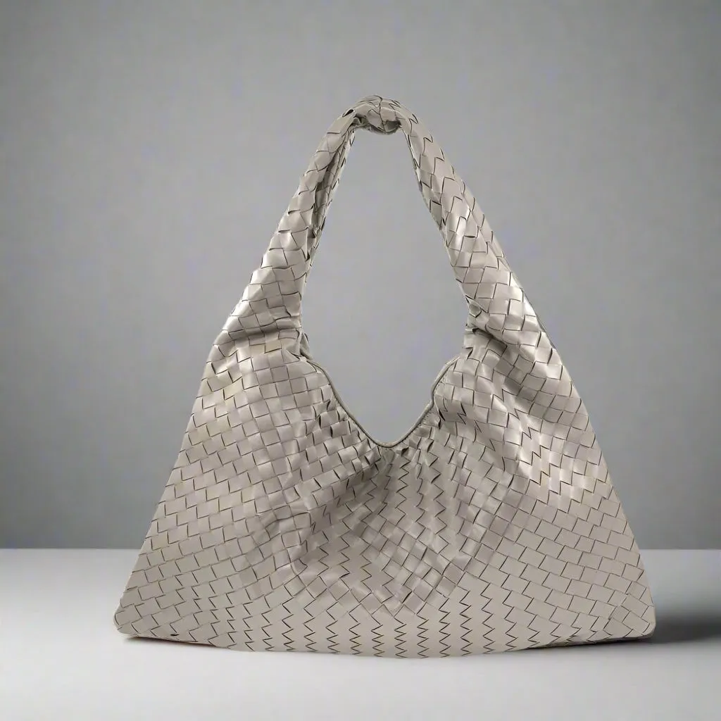 Channing Grey Shoulder BC Bag Handcrafted leather pouch