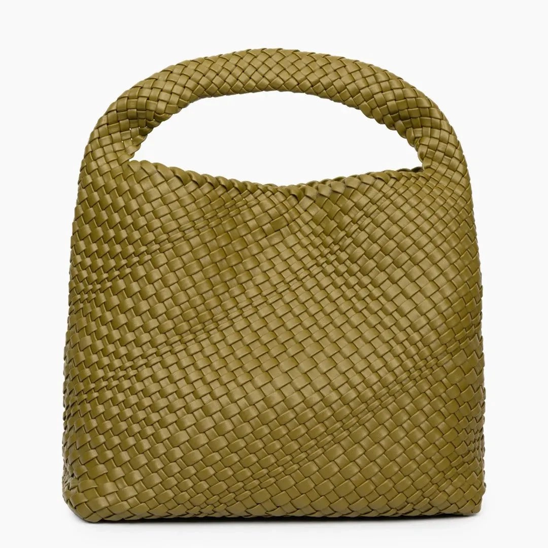 Charlotte | Elegant Leather Woven Bucket Bag ?C Spacious Shoulder Handbag for Women Functional Daily