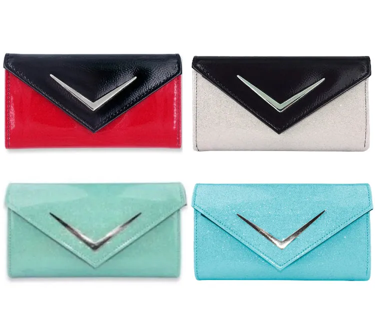 Cultural Style Quality Detail Chevron Cadi Wallets in Glitter Sparkle (more options)