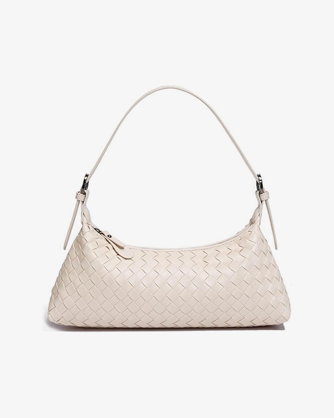 Classic Form Fashion Daily Vegan Leather Woven Shoulder Bag ?C Elegant Handbag with Adjustable Strap
