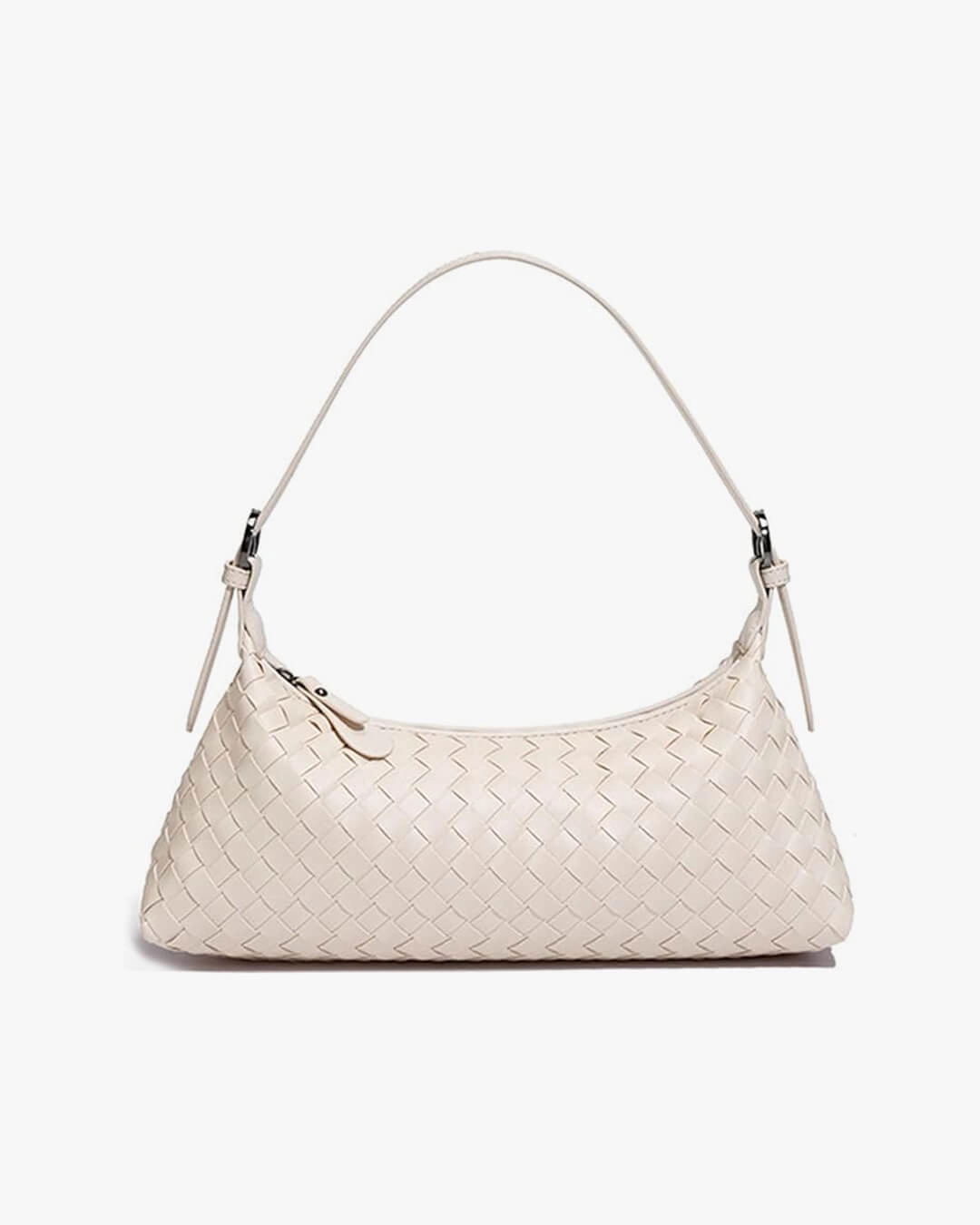 Fashion Lifestyle Casual Everyday Vegan Leather Woven Shoulder Bag ?C Elegant Handbag with Adjustable Strap