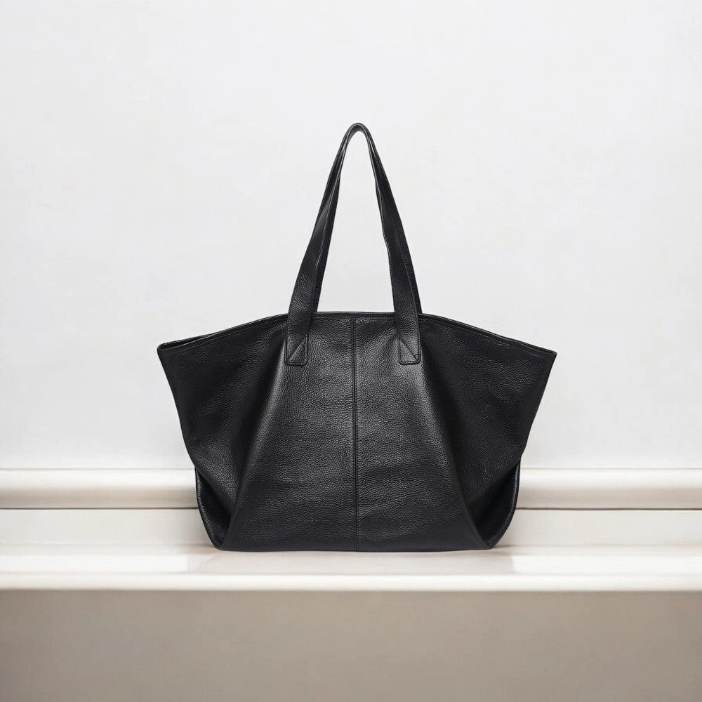 Caro | Oversized Leather Tote ?C Soft Structure & Everyday Carryall Flexible Design
