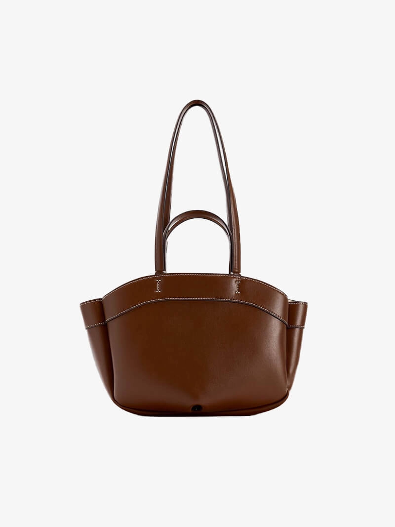 Functional Organizer Sophia | Brown Leather Shopper Bag ?C Elegant & Practical