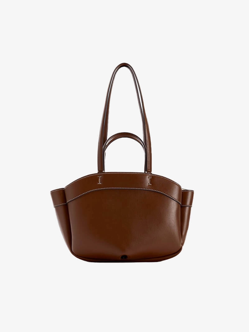 Stylish Daily Elegant Look Sophia | Brown Leather Shopper Bag ?C Elegant & Practical