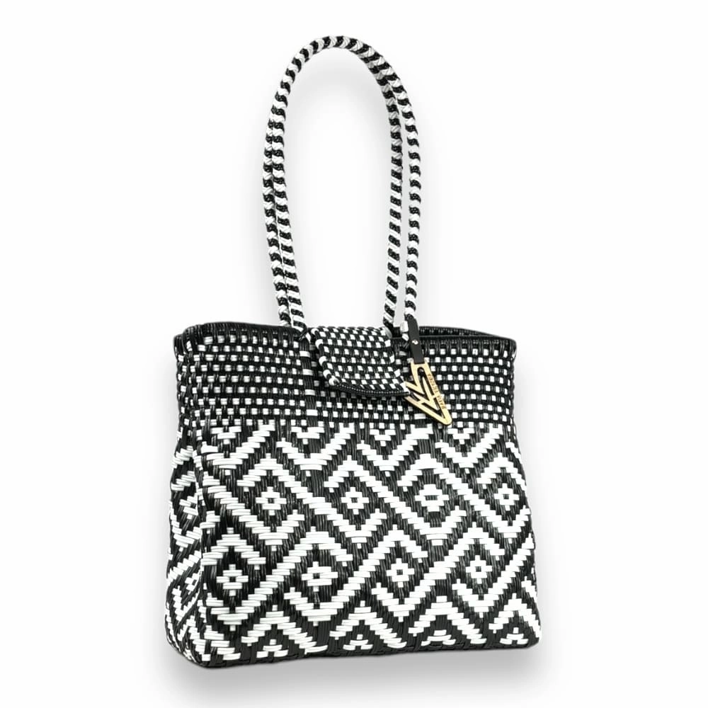 Maria Victoria | Nova BW TC | Upcycled, Handwoven, Shoulder Bag Premium Feature Stylish Choice