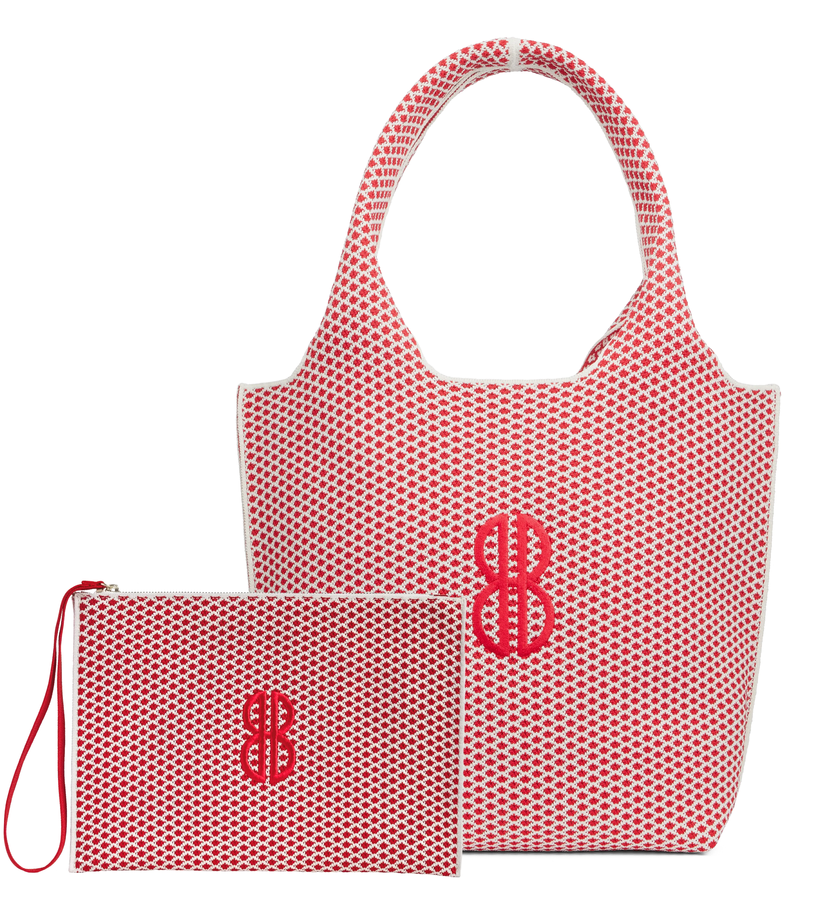 Reversible Tote Sutton City Tote - Red Diamond / Detachable Metal Chain - Medium
