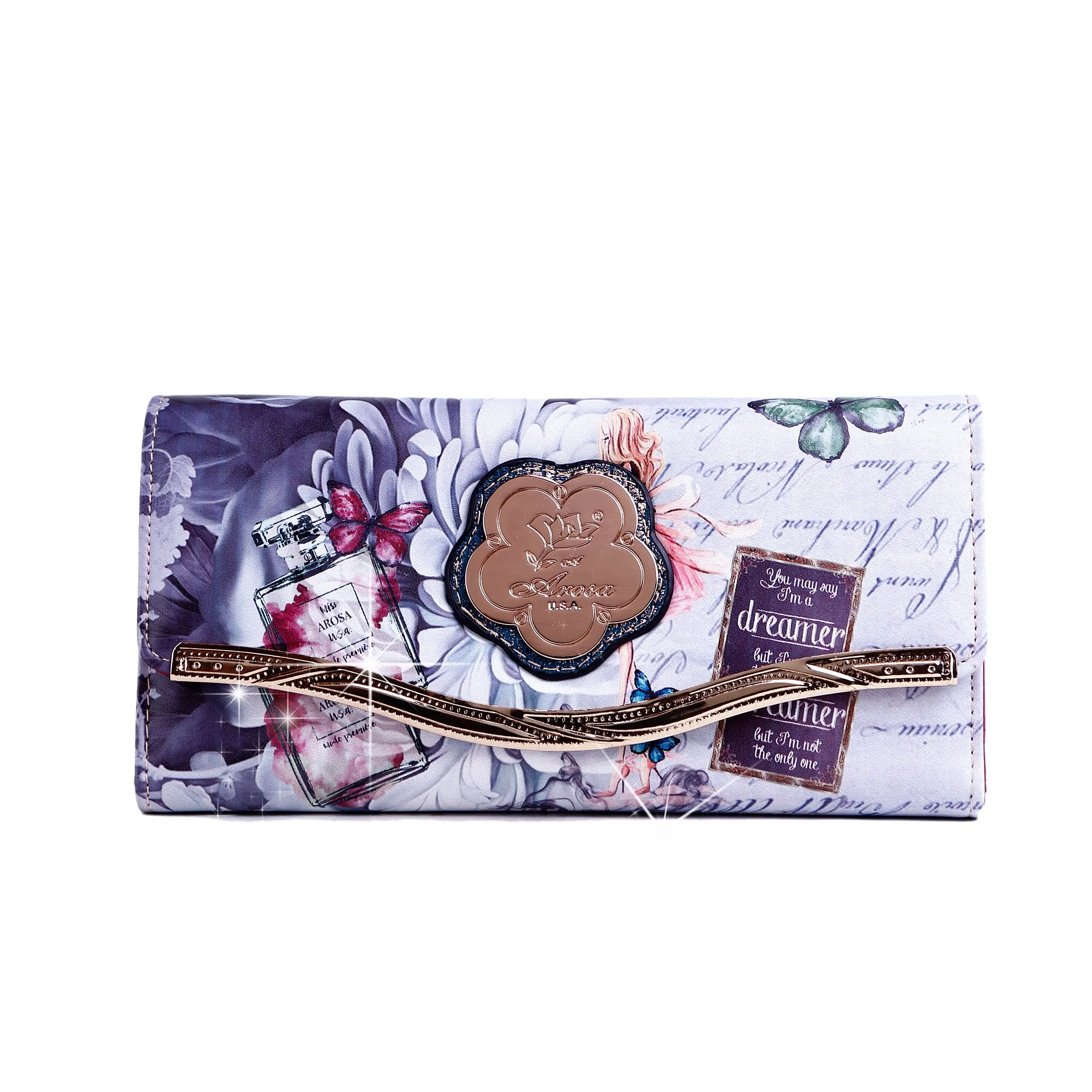 Elegant Craft Arosa Dreamer-Inspired Floral Wallet