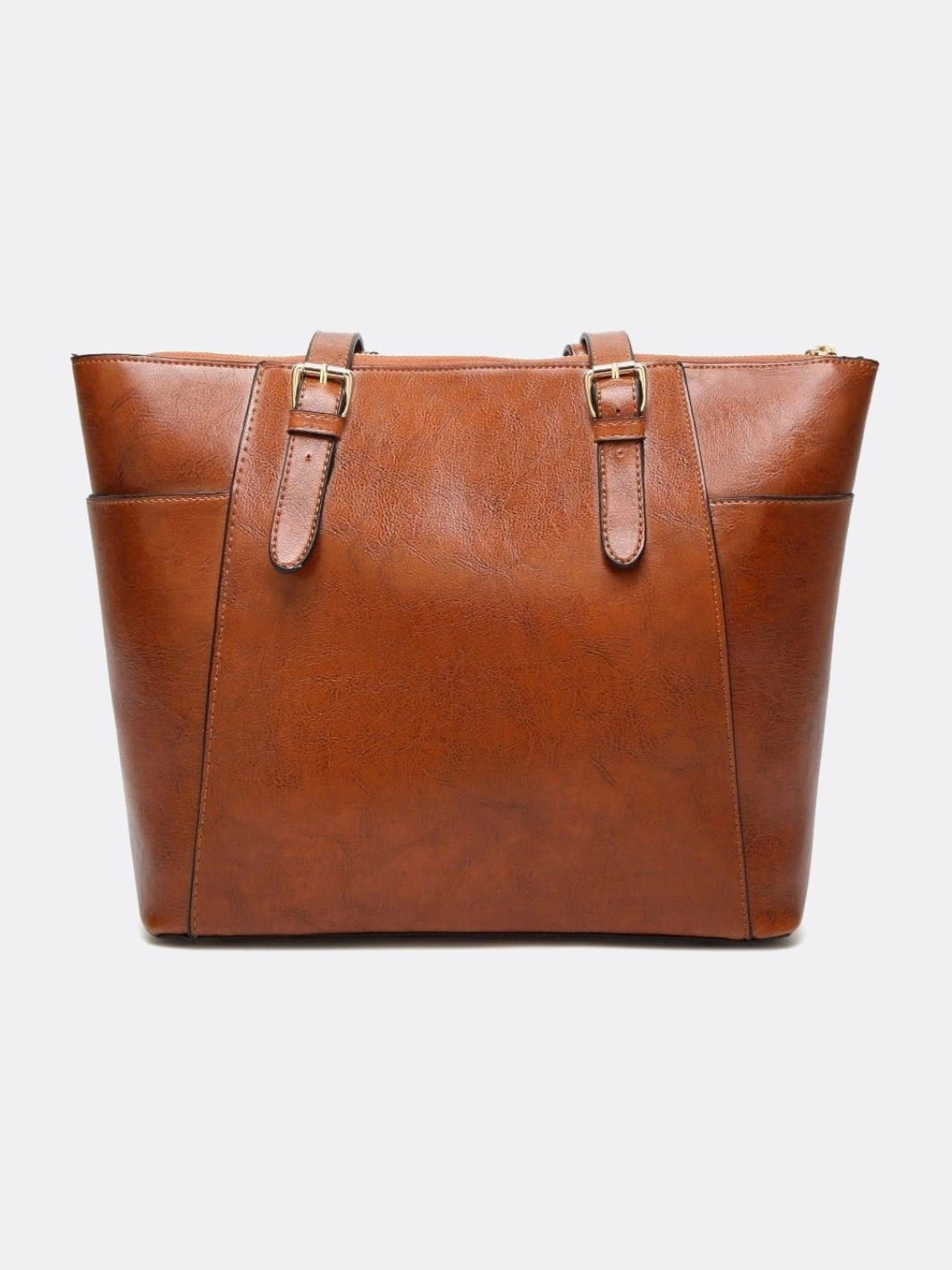 Music Festival Classic Brown Leather Tote Bag ?C Everyday Elegance for Modern Women