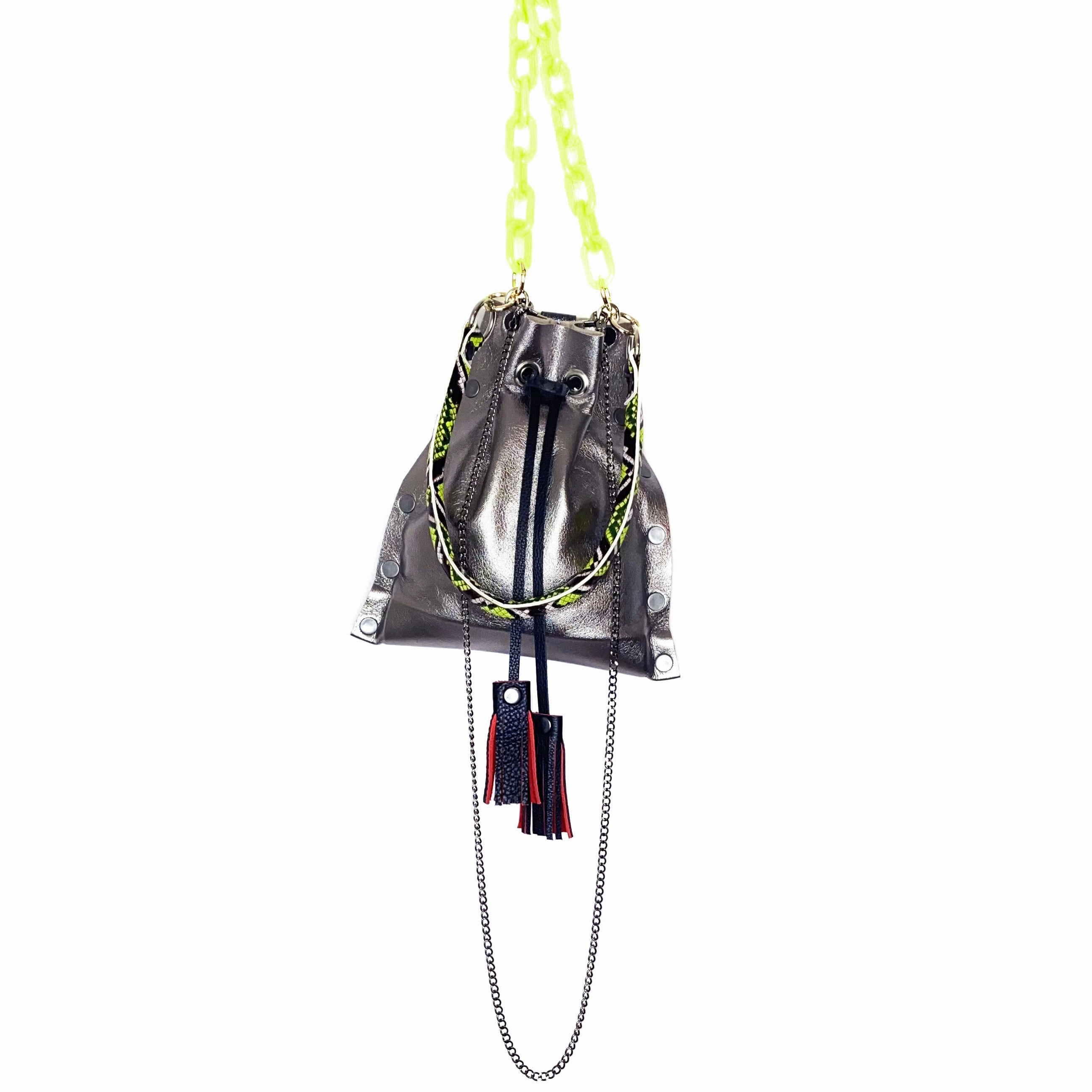 Adventure Accessory Silver Gunmetal Drawstring Bag