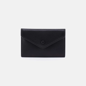 Goldie Card Case in Pebbled Leather - Black Timeless Vision Minimal Appeal