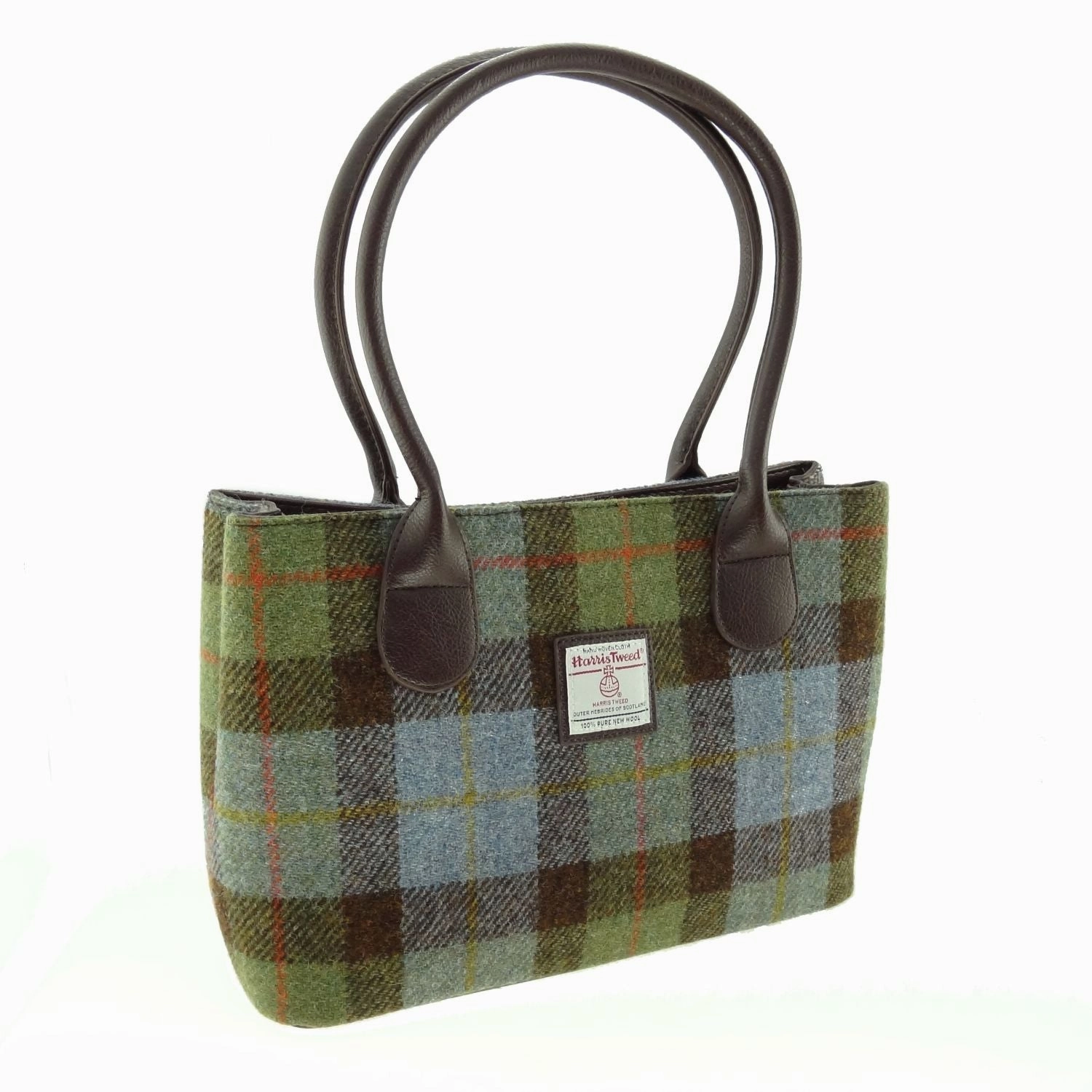 Luxury Minimalism Functional Construction Classic Handbag 'Cassley' with Harris Tweed?