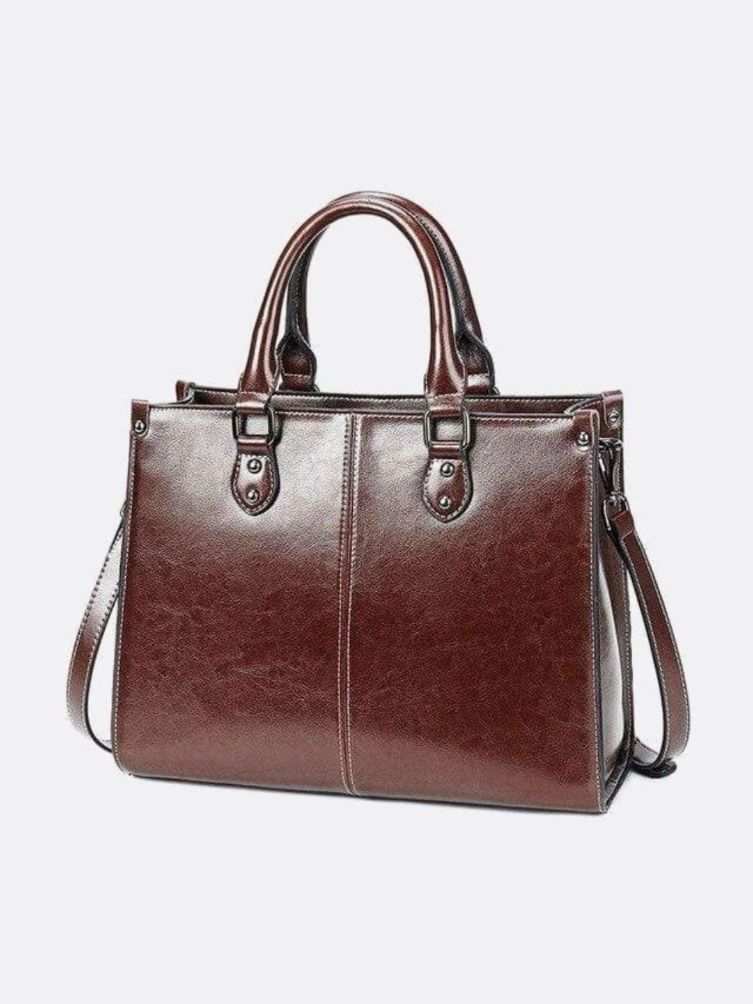 Leisure Explorer City Life Vintage-Style Camel Leather Tote Bag ?C Professional & Timeless