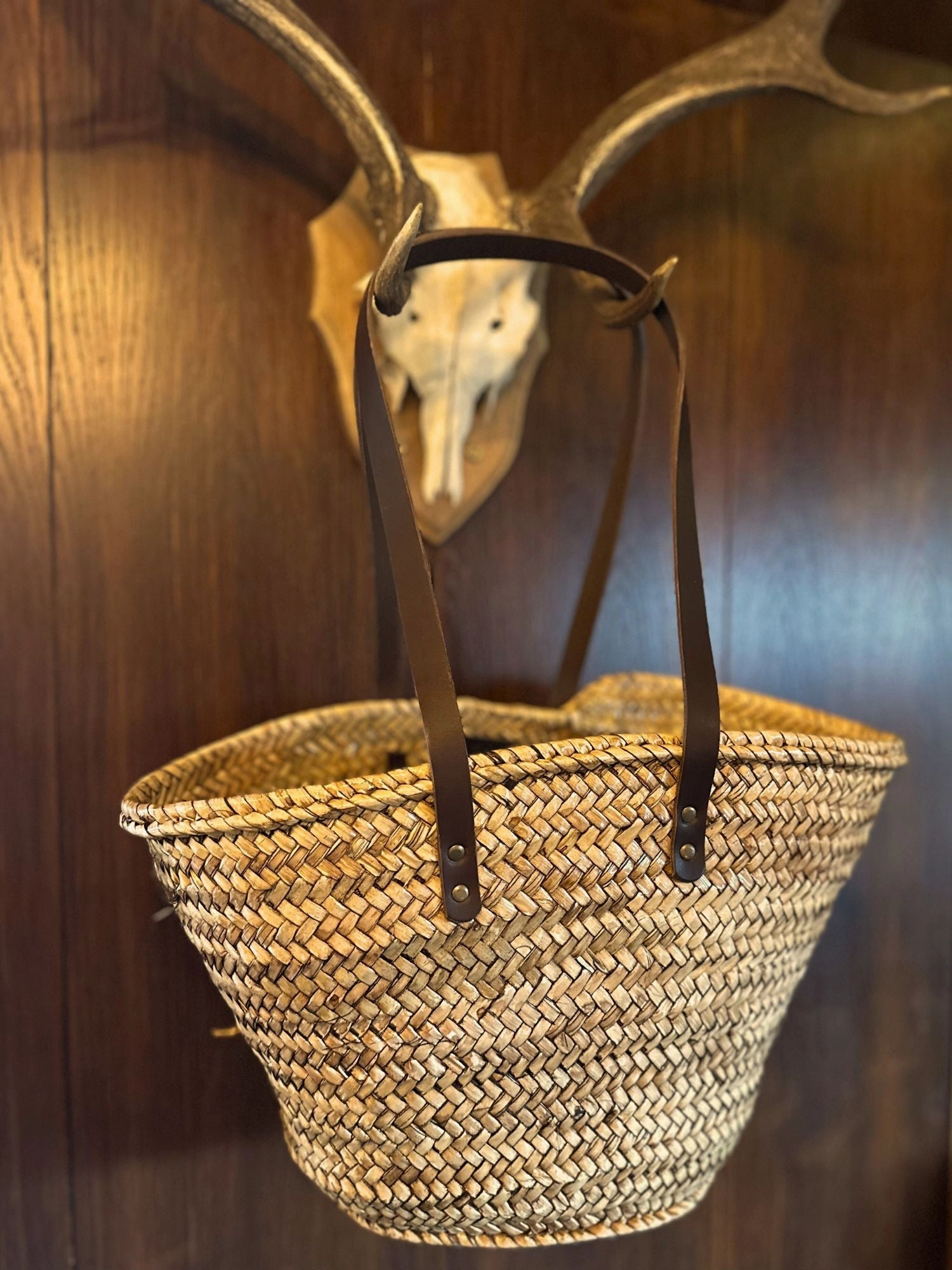 Valencia Basket Bag Fashion Accessory Rustic Look