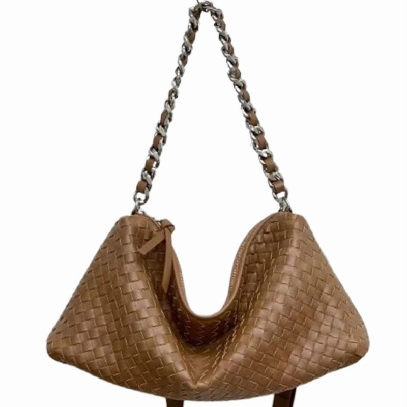 Thessaly | Sage Green Woven Leather Hobo Bag ?C Chic, Soft & Effortlessly Stylish Easy Carry Eco Routine Use