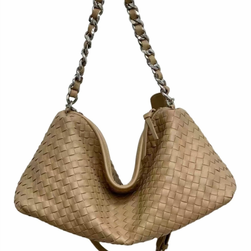 Travel Lifestyle Fashion Detail Thessaly | Sage Green Woven Leather Hobo Bag ?C Chic, Soft & Effortlessly Stylish