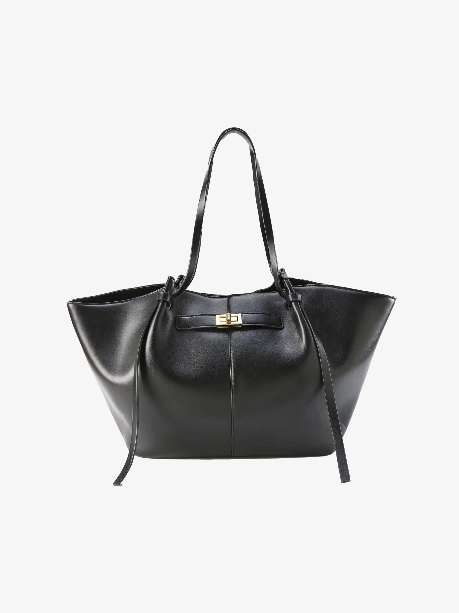 Vegan Leather Shopper Bag ?C Spacious Structured Tote with Minimalist Design Stylish Texture Classic Everyday