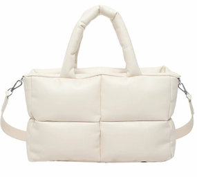 Mia | Brown Puffer Shoulder Bag ?C Trendy & Cozy Gym Style Practical Choice