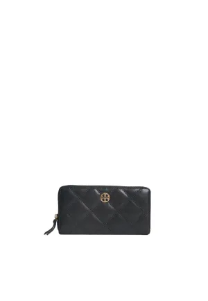 Smart Accessory Tory Burch Willa Diamond Quilted Continental Wallet In Black 159228