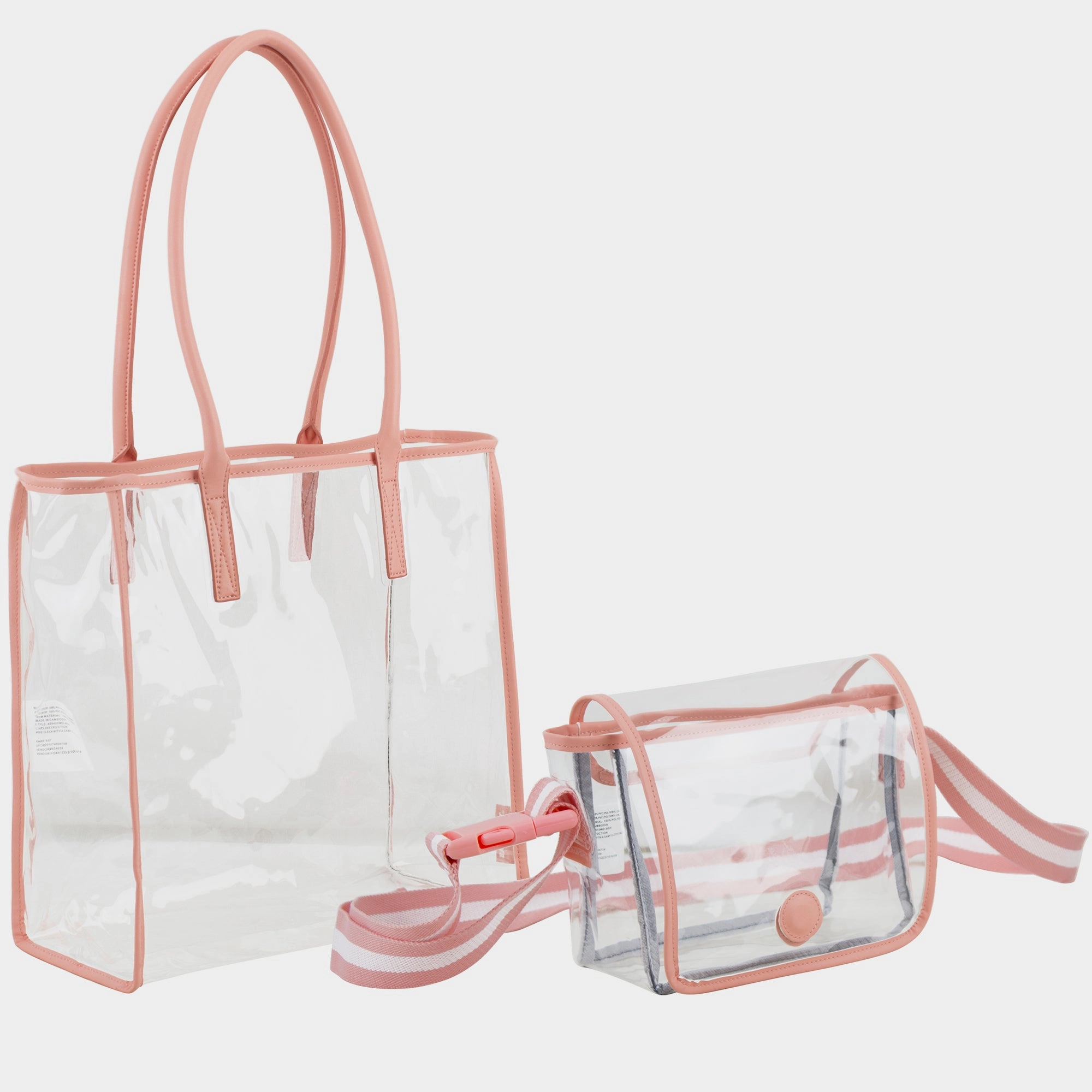 Clear Stadium Approved Tote Bag Handbag Bundle Compact Shape Modern Organization